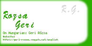 rozsa geri business card