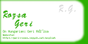 rozsa geri business card